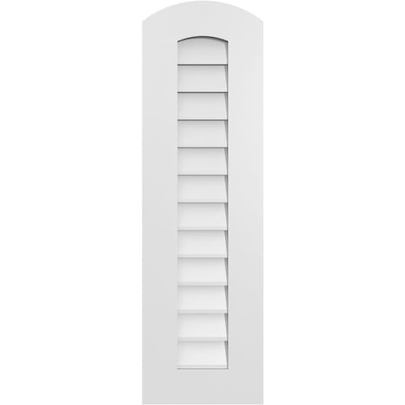 Ekena Millwork Arch Top Surface Mount PVC Gable Vent: Functional, w/ 3-1/2"W x 1"P Standard Frame, 12"W x 40"H GVPAR12X4001SF